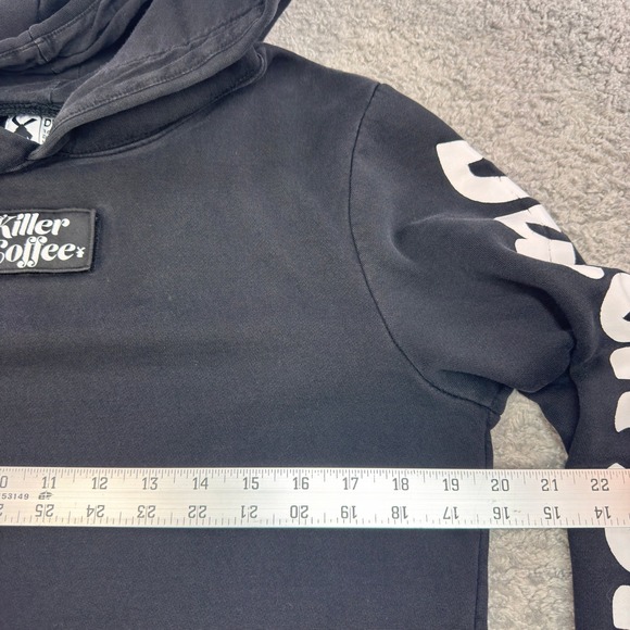 Dutch Bros Coffee Killer Coffee Hoodie Mens Small Black Graphic Pullover Cotton - Picture 7 of 9
